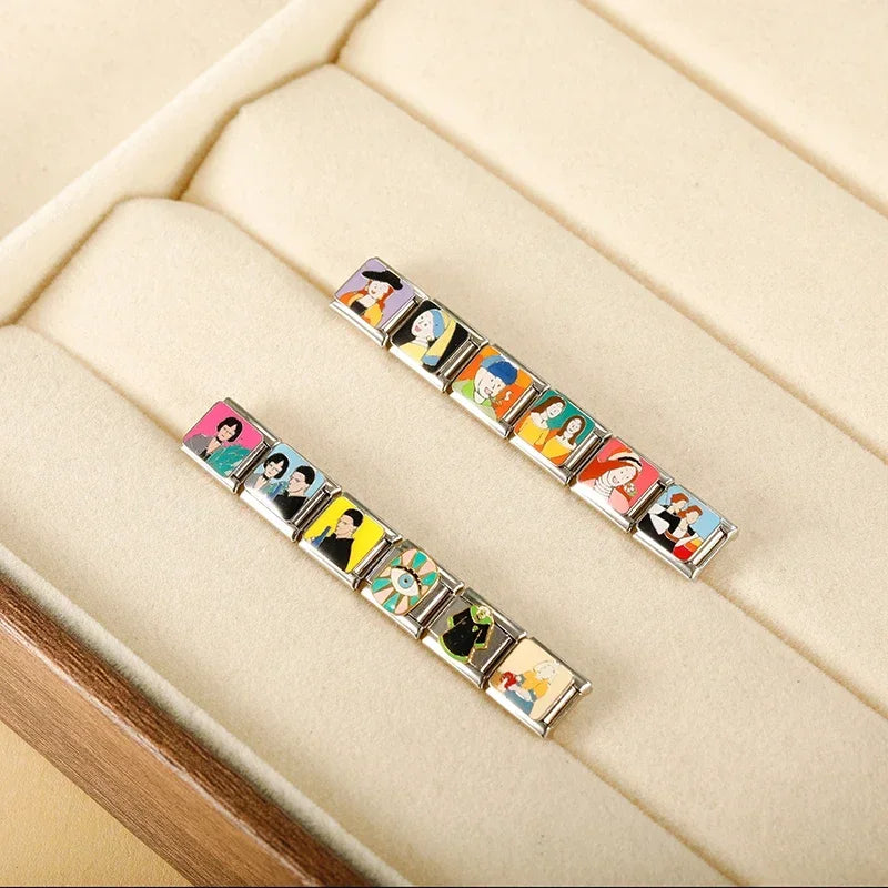 Charm Italiano Plano - Colección Arte Moderno (Retratos, Parejas y Siluetas)