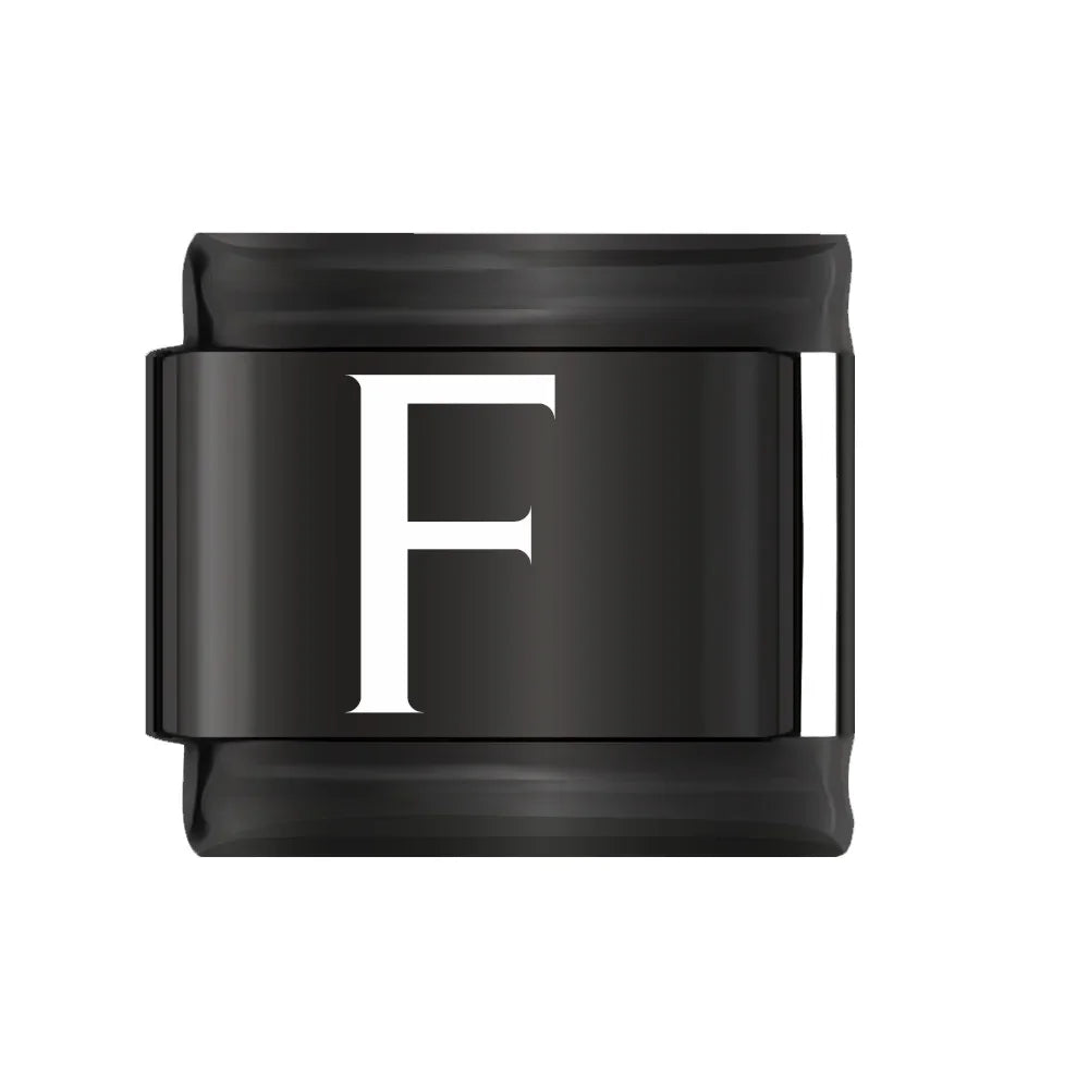 Charm Italiano Plano - Colección "Black Edition" (Letras Blancas y Símbolos)