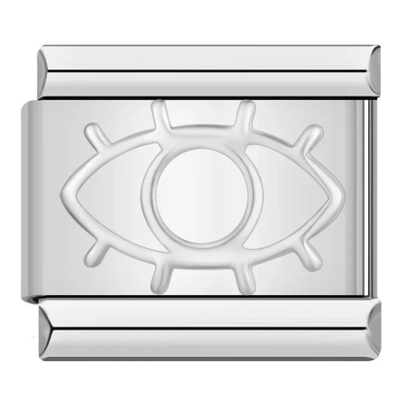 Charm Italiano Plano - Colección Símbolos y Amuletos (Cruz, Yin Yang, Moda)