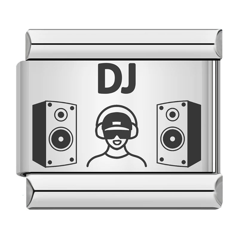 Charm Italiano Plano - Colección Orgullo Profesional 2 (Doctor, Enfermera, Músico, Ingeniero)