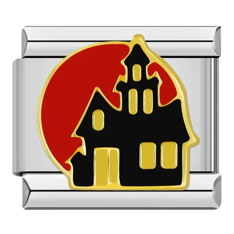 Charm Italiano Plano - Colección Halloween (Calabaza, Fantasma, Bruja)