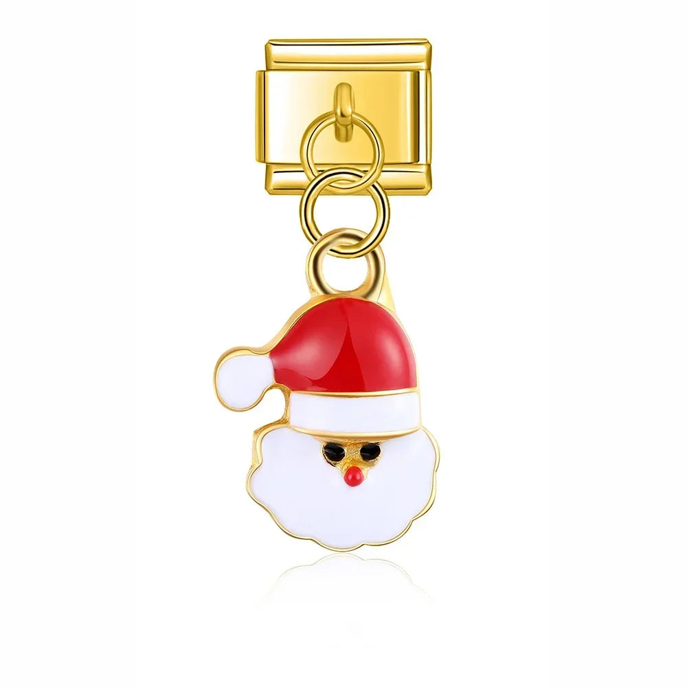 Charm Italiano Colgante - Colección Fiesta Navideña (Papá Noel, Árbol, Reno)
