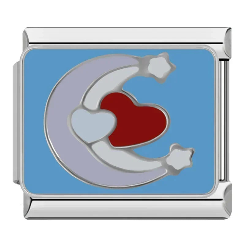 Charm Italiano Plano - Colección Serenidad Azul (Ojo Turco, Relax y Mascotas)