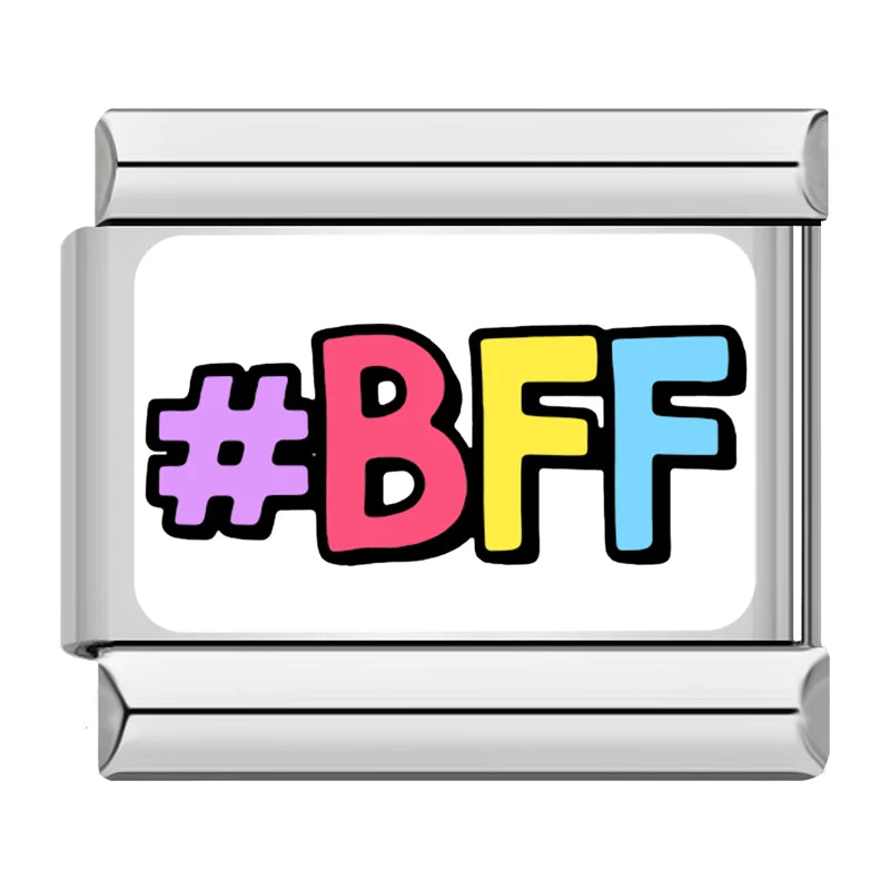 Charm Italiano Plano - Colección Mensajes Positivos (Slang, Amigas y "Good Vibes")