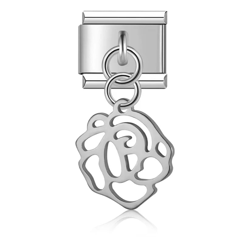 Charm Italiano Colgante - Símbolos Místicos y Celestiales (Luna, Estrella, Ala)