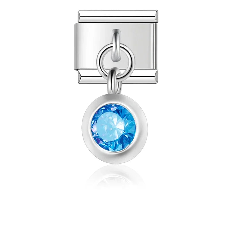 Charm Italiano Joya - Piedras de Nacimiento y Estilo Vintage (Gemstones)