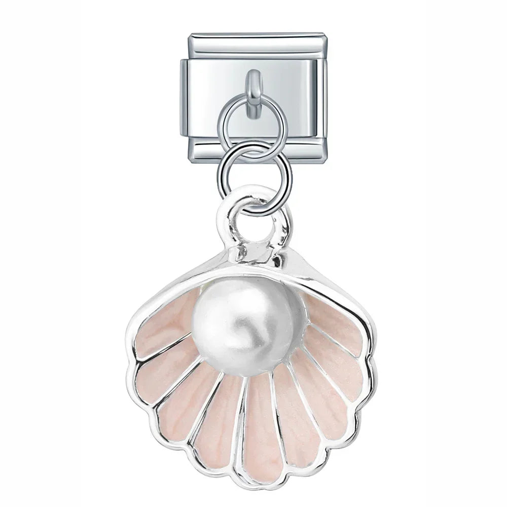 Charm Italiano Colgante - Concha de Mar con Perla (Tesoro del Océano)