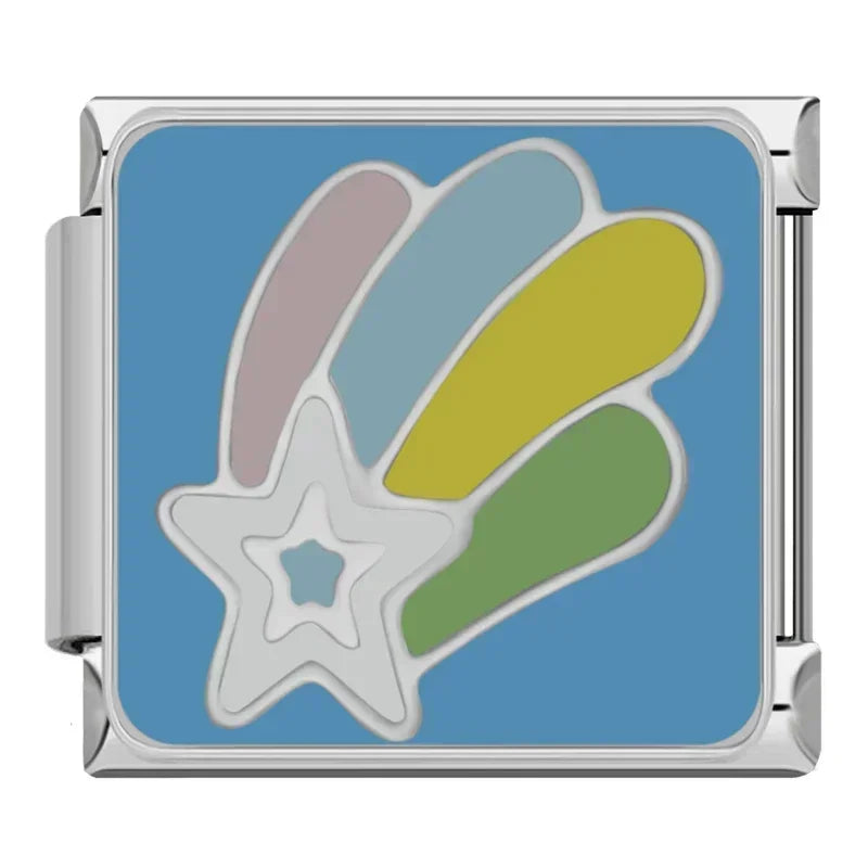 Charm Italiano Plano - Colección Serenidad Azul (Ojo Turco, Relax y Mascotas)