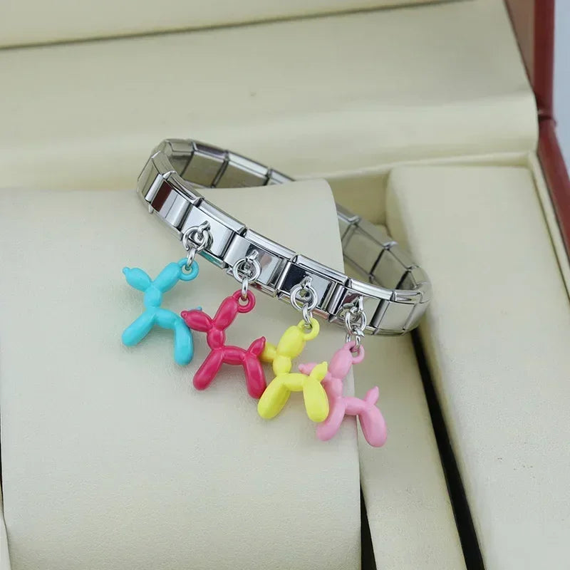 Charm Italiano Colgante - Colección Mascotas Pop (Perro Globo y Gato)