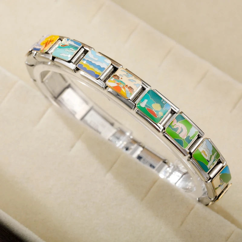 Charm Italiano Plano - Colección Paisajes Artísticos (Estilo Abstracto)