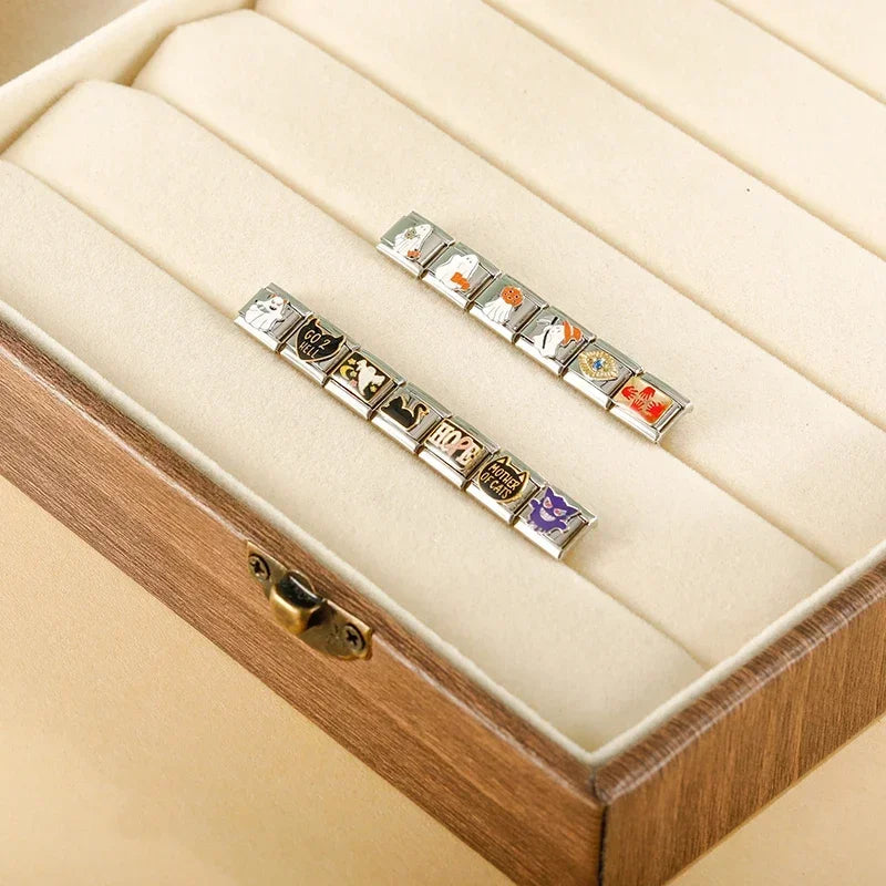 Charm Italiano Plano - Colección Halloween y Gatos "Spooky" (Humor Negro)