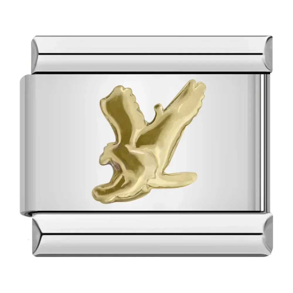 Charm Italiano Plano - Colección Símbolos y Amuletos (Cruz, Yin Yang, Moda)