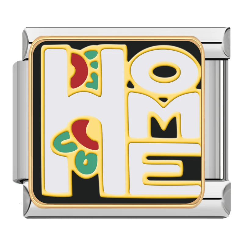 Charm Italiano Plano - Colección Valores y Símbolos (Familia, Fe, Amor)