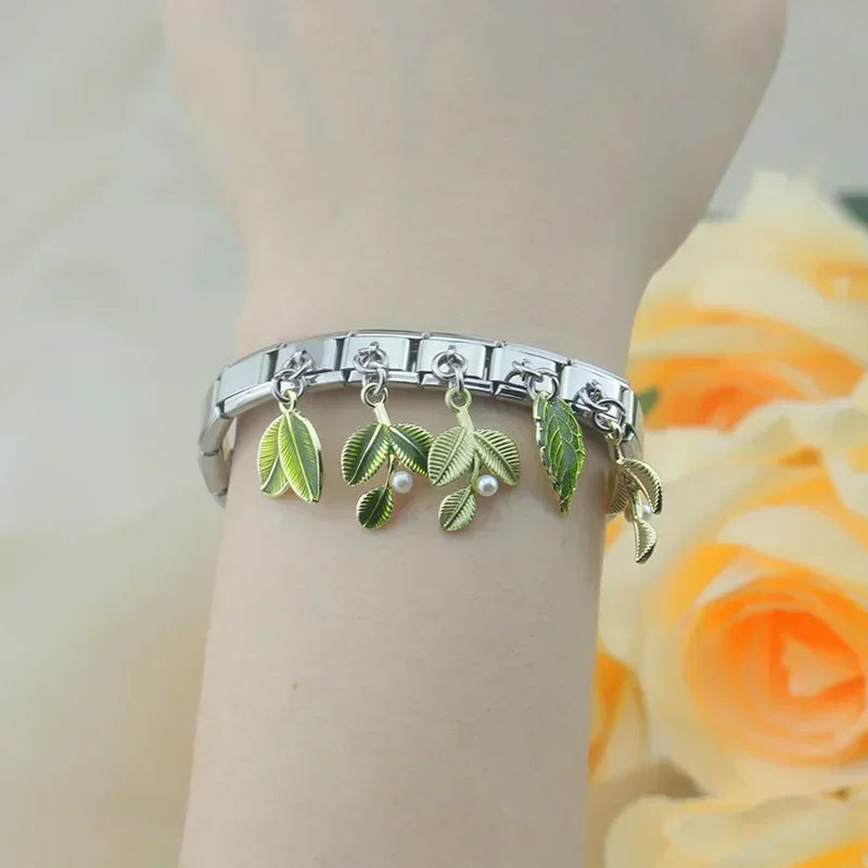 Charm Italiano Colgante - Colección Hojas Botánicas (Elegancia Natural)