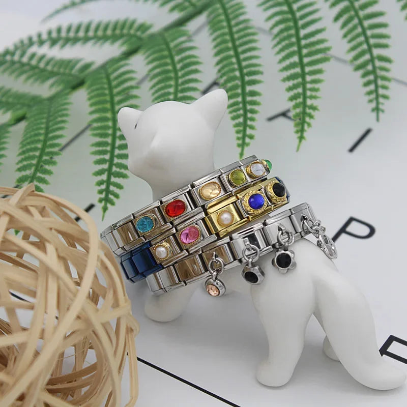 Charm Italiano Joya - Piedras de Nacimiento y Estilo Vintage (Gemstones)