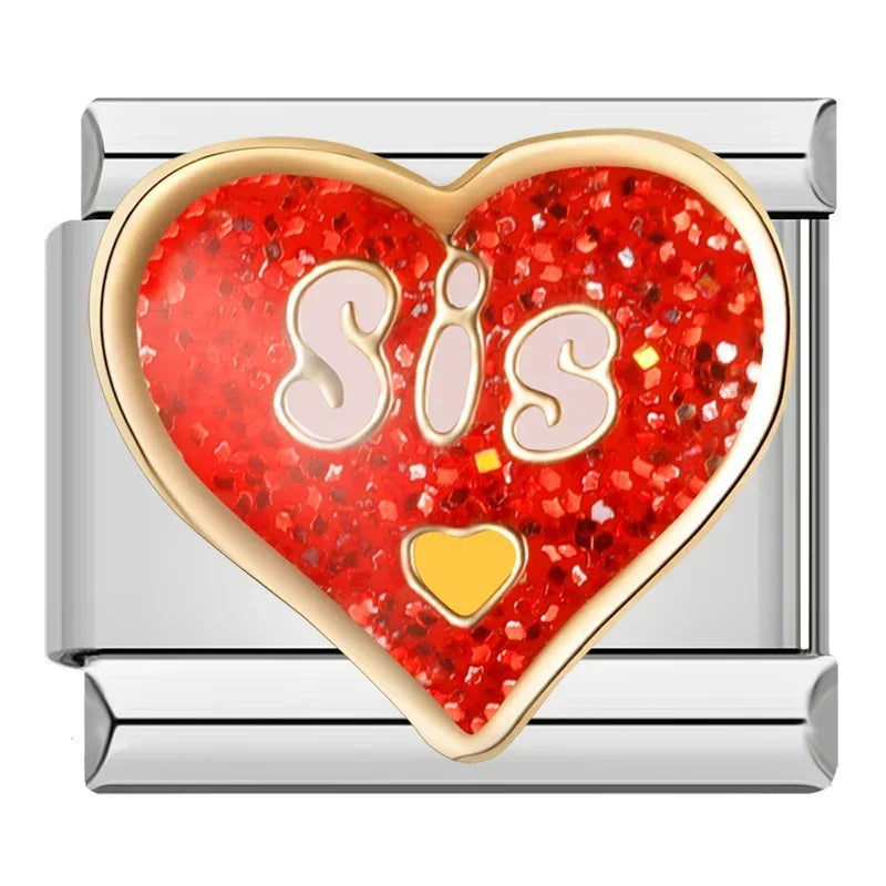 Charm Italiano Plano - Colección Lazos de Familia y Amor (Mamá, Abuela, Amigas)