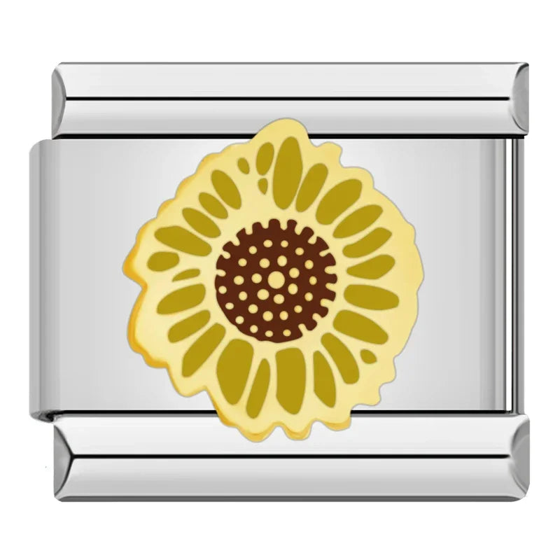 Charm Italiano Plano - Colección Jardín Botánico (Girasoles, Margaritas y Flores)